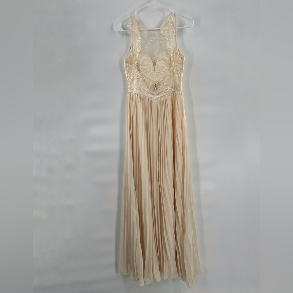 Saved By The Dress Cream Flute Maxi Dress Size Small — image 4 of 8